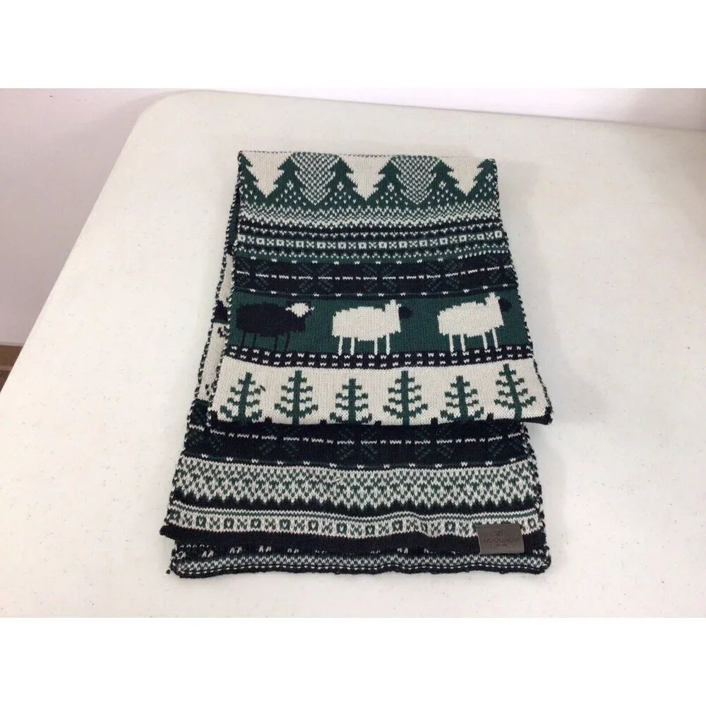 Woolrich Nordic Winter Scarf Animal Print
